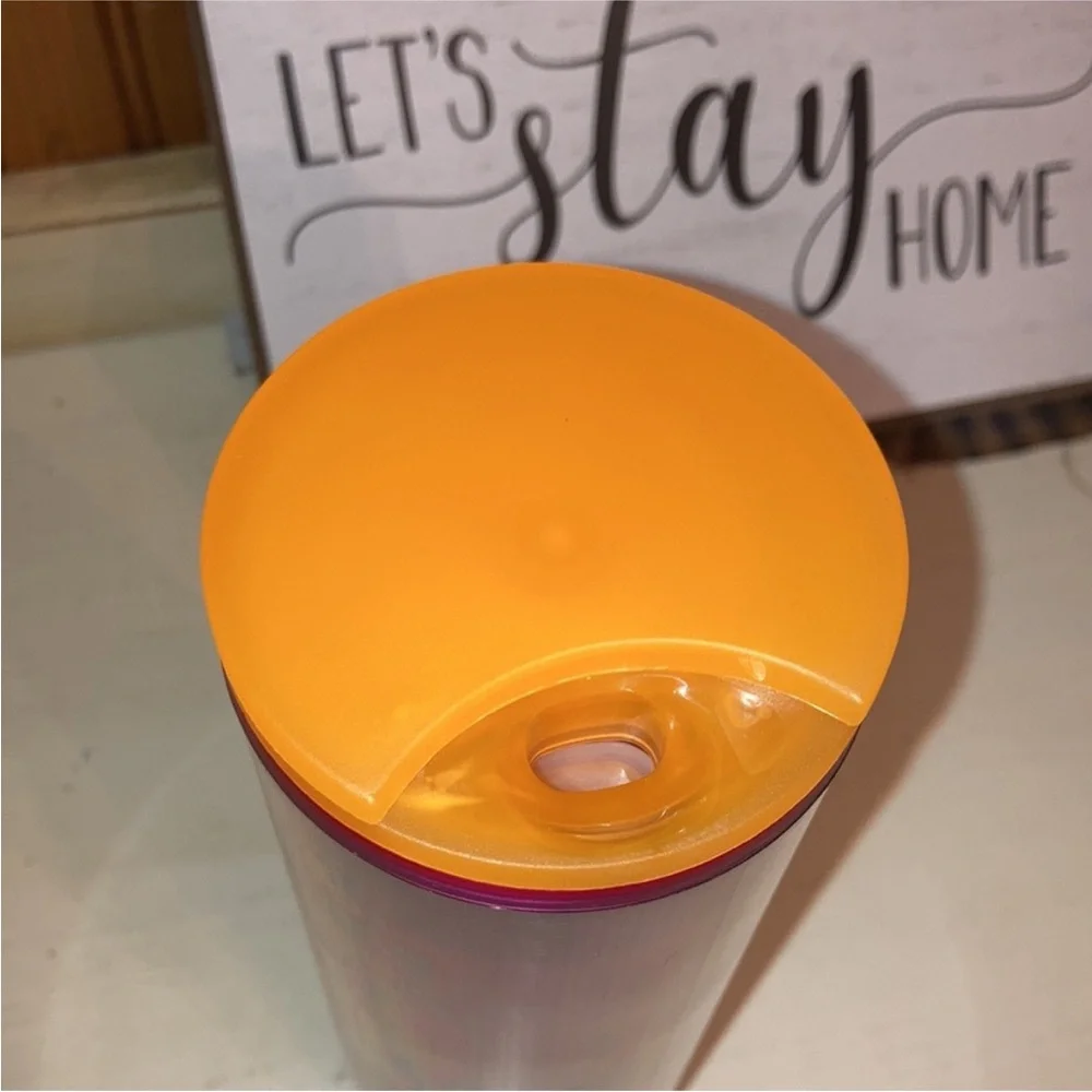 Rare Starbucks Butterfly Floral Travel Cup Reusable Tumbler Orange Sip Lid New